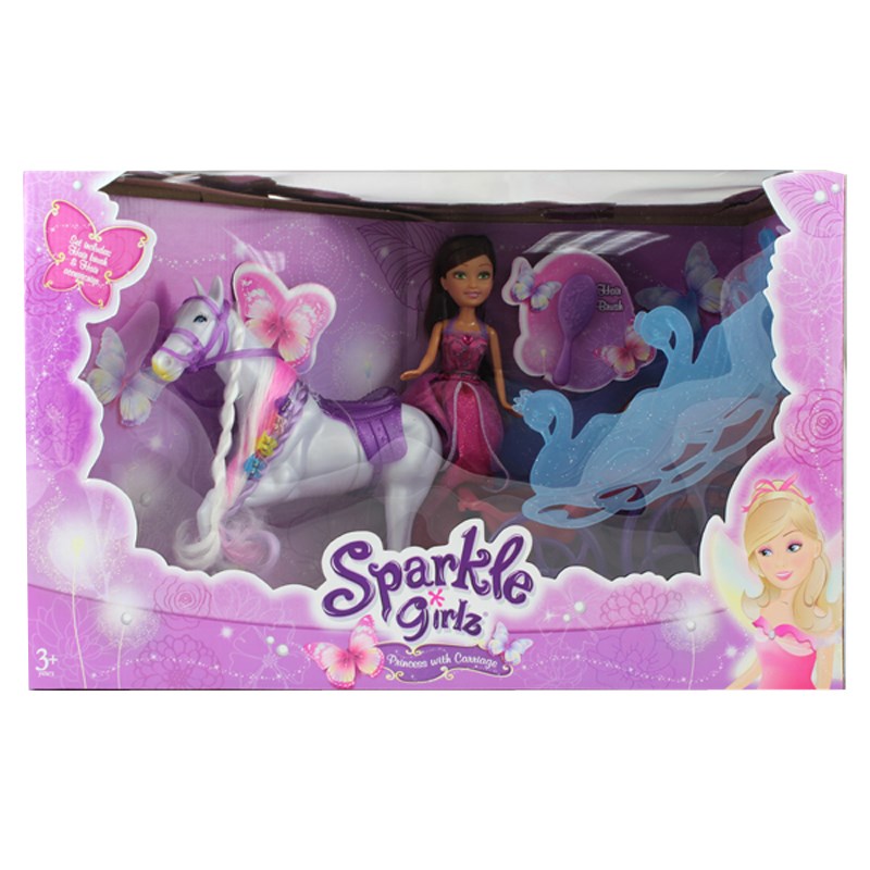 Đồ chơi búp bê Sparkle Girlz 2400077 - Búp bê cổ tích và xe ngựa thần kỳ