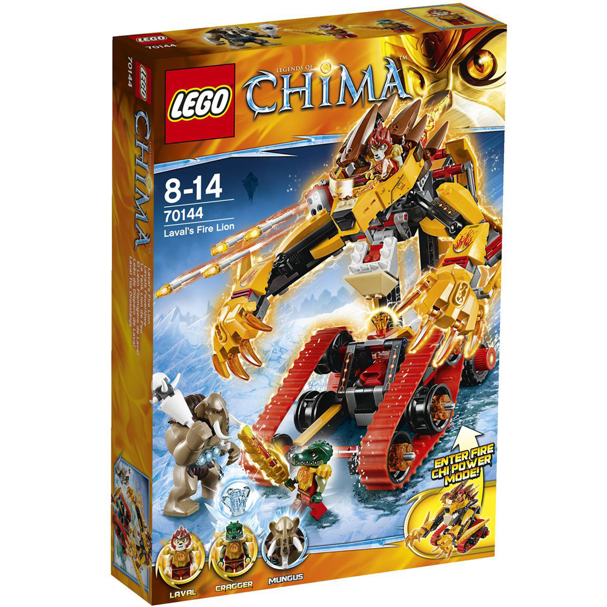 Đồ chơi LEGO 70144 - Sư Tử Lửa Của Laval gồm 450 chi tiết