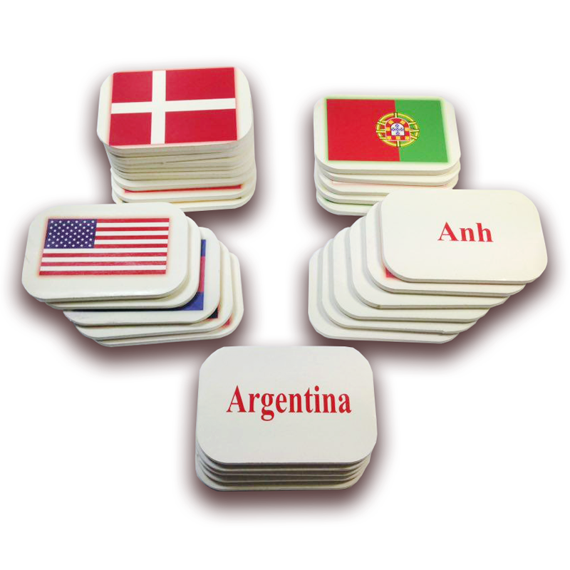 Flash Card siêu bền - Bộ cờ các nước lá cờ các nước trên thế giới bằng tiếng Anh - \