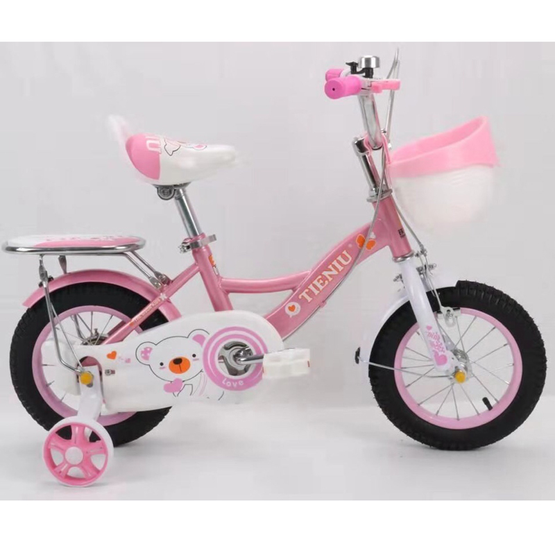 Xe đạp trẻ em TIENIU cho bé gái (màu hồng) - size 12, 14, 16 inches