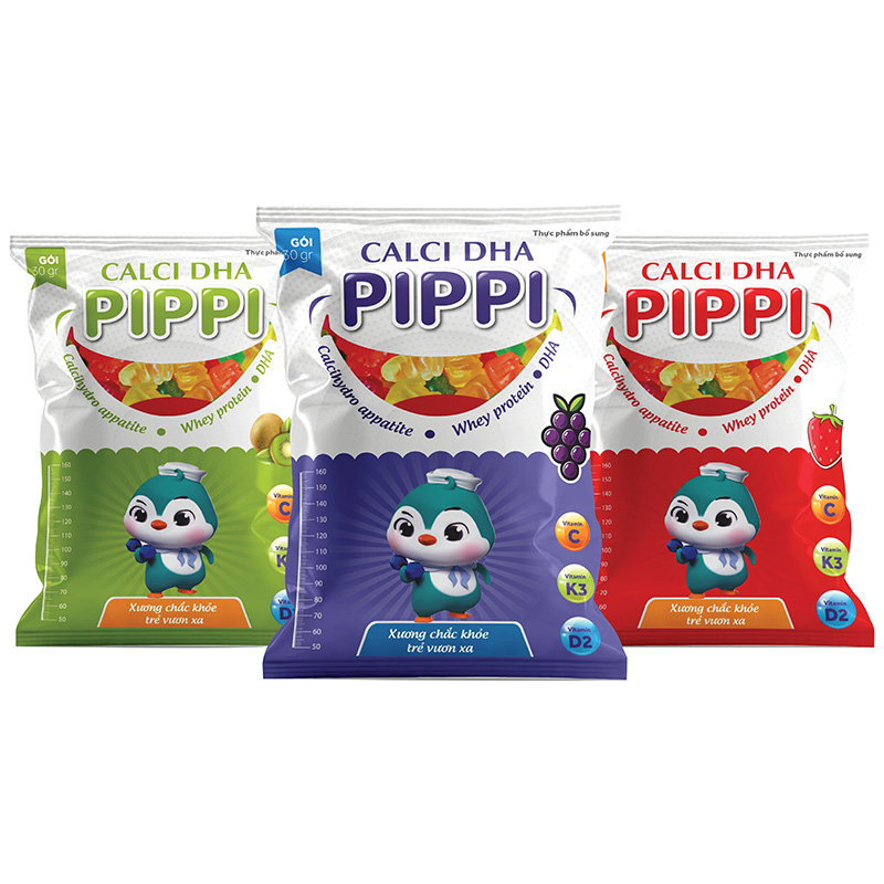 Kẹo dẻo Calci Pippi (30g) bổ sung canxi và vitamin D3