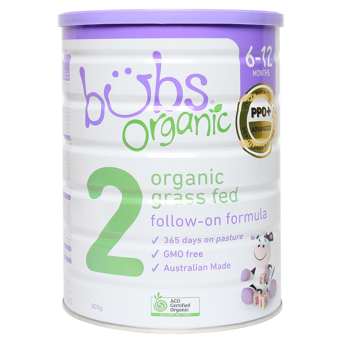 Sữa Bubs Organic Bovine số 2 800g (6-12 tháng)