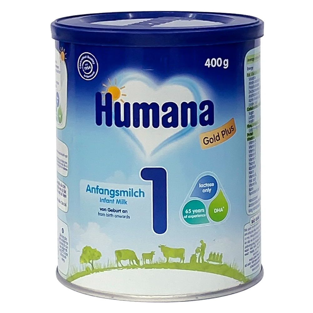 Sữa bột Humana Gold Plus số 1 400g (06 tháng)
